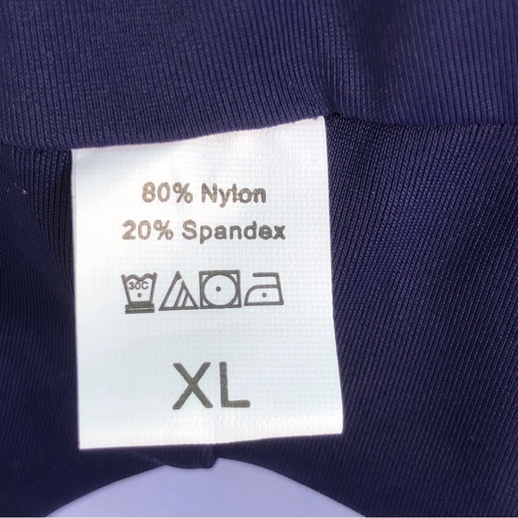 NEW - Navy Blue Underwire Twist Front Halter Tie Spaghetti Strap Bikini Top - XL - Picture 4 of 5